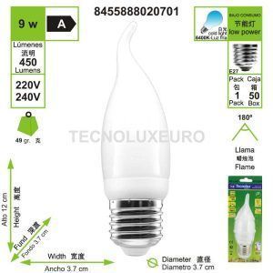 bombilla-bajo-consumo-llama-e27-6400-k-luz-fria-9-w