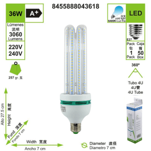 bombilla-led-4u-tubo-e27-6400-k-luz-fria-36-w