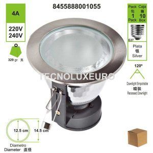 downlights-empotrable-e27-4-a-aluminio-plata-145-cm
