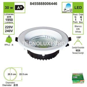 downlights-led-empotrable-6400-k-30-w-blanco