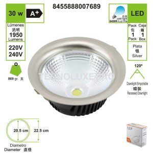 downlights-led-empotrable-6400-k-30-w-plata