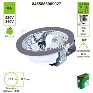 downlights-empotrable-e27-8-a-aluminio-plata