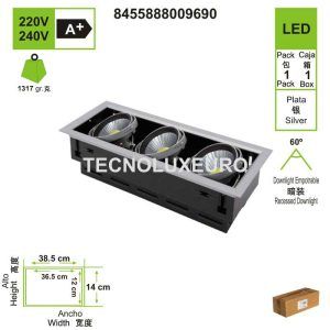 downlights-led-empotrable-mediano-aluminio-plata-3-luces