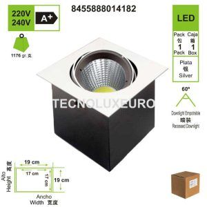 downlights-led-empotrable-aluminio-plata