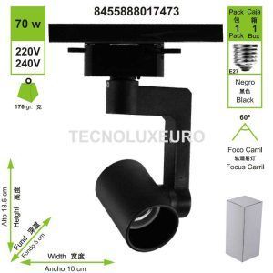 foco-carril-e27-aluminio-y-plastico-negro