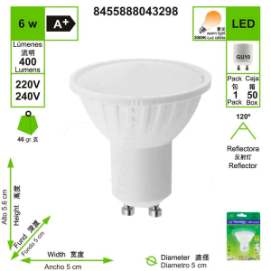 bombilla-led-reflectora-gu10-3000-k-luz-calida-6w