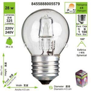 Bombillas halógenas E27: 30% de ahorro energético