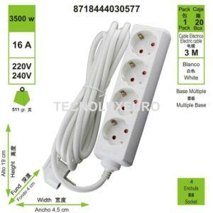 base-multiple-4-enchufes-16-a-plastico-3-m