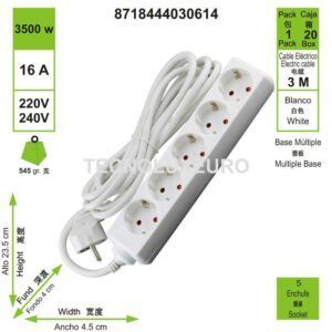 base-multiple-5-enchufes-16-a-plastico-3-m