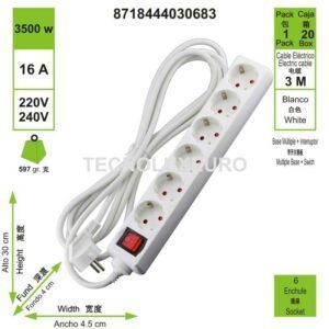 base-multiple-6-enchufes-16-a-plastico-blanco-3-m