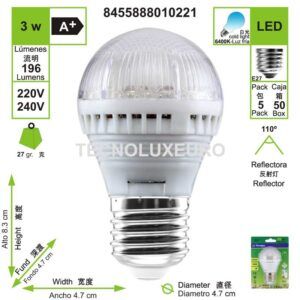 bombilla-led-reflectora-14-leds-e27-6400-k-luz-fria-3-w
