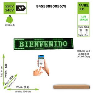 rotulo-led-electronico-aluminio-negro-pantalla-letras-verde-100-cm-x-20-cm-x-5-cm