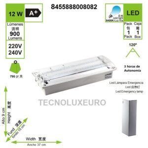 Luz de emergencia LED 12W