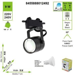 led-foco-carril-spot-negro-9w-6400-k