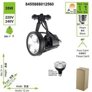 led-foco-carril-spot-negro-35w-3000-k