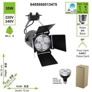 led-foco-carrl-spot-negro-35w-6400k