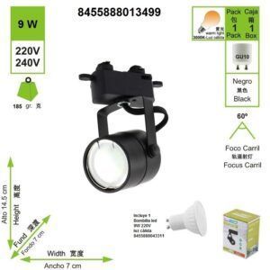 led-foco-carril-spot-negro-9w-3000k