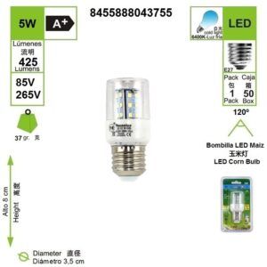 led-bombilla-clara-e27-5w6500k