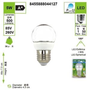 led-bombilla-esferica-clara-e27-6500k
