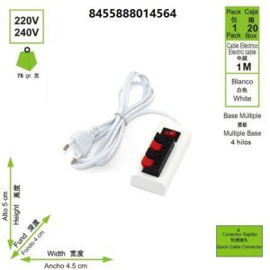 base-conector-multiple-4-hilos