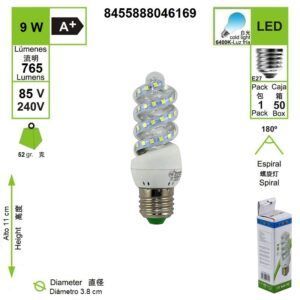 bombilla-led-mini-espiral-e27-6000-k-luz-fria-9-w
