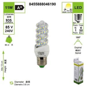 bombilla-led-mini-espiral-e27-4000-k-luz-dia-11-w