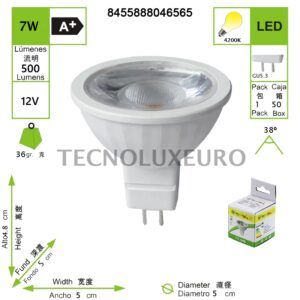 BOMBILLA LED GU5.3 12V 7W 4200K