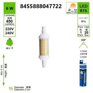 bombilla-led-r7s-longitud-78mm-3000k-6w