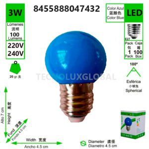 bombilla-led-esferica-g45-230v-3w-e27-azul