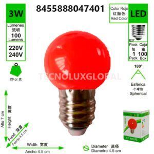 bombilla-led-esferica-g45-230v-3w-e27-rojo