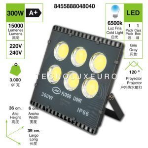 toplanet-300w-floodlight-led-foco-proyector-led-para-exterior-iluminacion-decoracion-6500k-luz-fria-ip66-gris-clase-de-eficienci