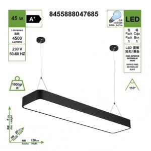 led-panel-superficie-20-cm-x-120-cm-rectangular-neglo-45w-6400k