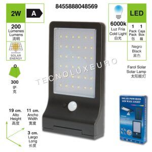 Focos solares LED exterior