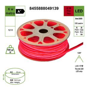 barra-de-luces-led-de-neon-rojo-manguera-12v-6w-a-precio-de-1-metro