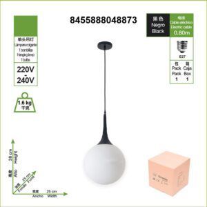 arana-de-cristal-redonda-grande-250mm-vidrio-blanco-el-poste-negro-mide-1-metro-de-largo-y-el-portalamparas-es-e27-blanco