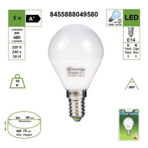 LED Bombilla Bola - E14
