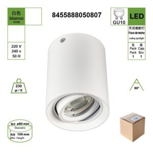 Downlight LED empotrable y superficie