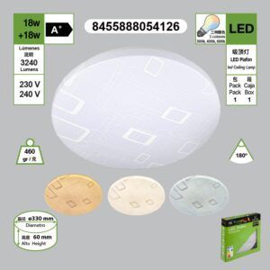 plafon-led-con-patron-de-celosia18w--18w-regulable-en-tres-colores-luz-blancaluz-calida-y-luz-amarilla