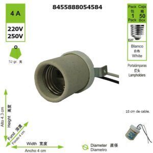 portalamparas-ceramico-e27-con-alambre-16cm