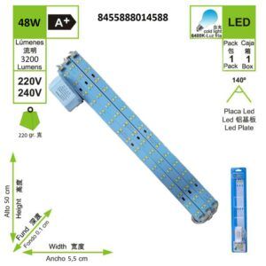 Regletas LED y Pantallas para Tubo T8 (60cm, 120cm y 135cm)