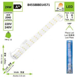 placa-led-regleta-iman-3000k-510mm-3x8-total-24w