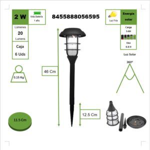 lampara-solar-led-para-cesped-color-negro-2w-20-lumenes