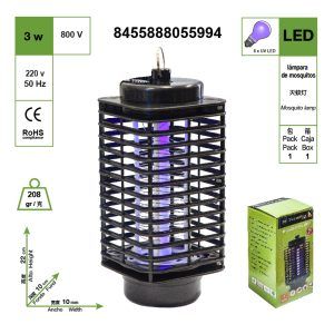 Lámpara Repelente de Mosquitos, Recargable, matamosquitos eléctrico Ligero, luz portátil para Matar Mosquitos para Tienda, Dormitorio, jardín, Camping