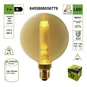 BOMBILLA GUÍA DE LUZ FILAMENTO BOMBILLA LED 220V E27 2200K LUZ CÁLIDA 3W